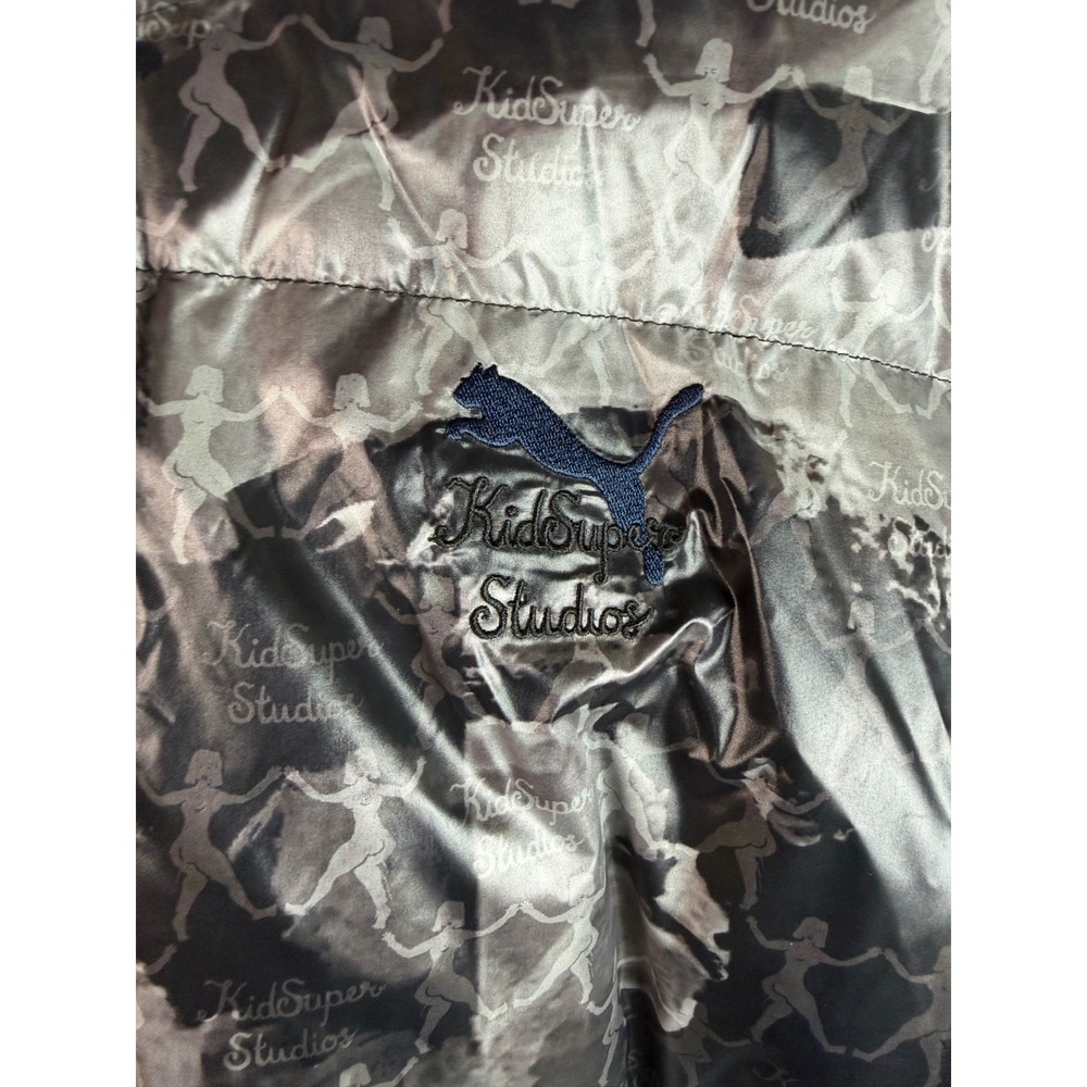 PUMA x KidSuper AOP Jacket Mens XL Black RDS Down Puffer Packable MSRP 400 NWT - Picture 3 of 11